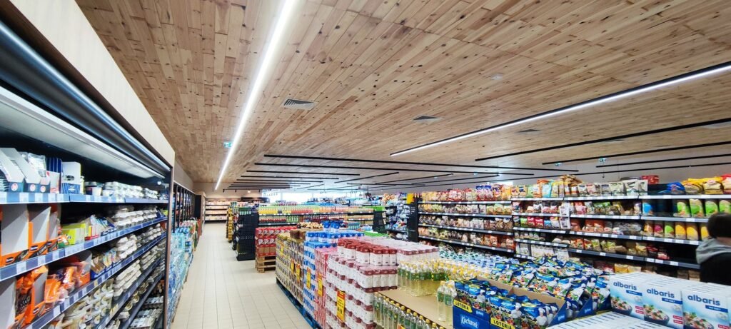 The practical benefits were highlighted by a market that installed LED linear lights